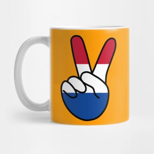 Netherlands Flag V Sign Mug